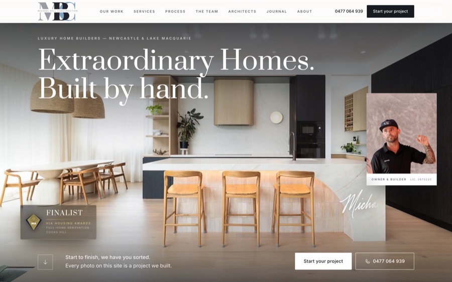 Michael Bell Construction website