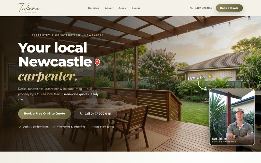 Takara Construction website
